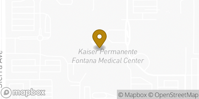 Map showing the location of Kaiser Permanente Fontana Medical Center in Fontana, CA 92335