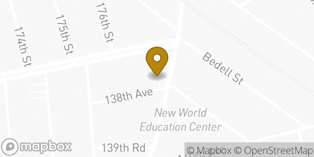 Map showing the location of Apostolic Temple of Jesus Christ in Jamaica, NY 11434