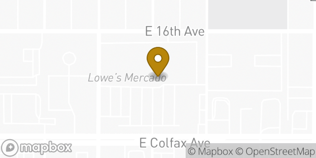 Map showing the location of Planet Fitness in Aurora, CO 80010