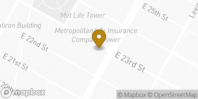 Map showing the location of Starbucks in New York, NY 10010