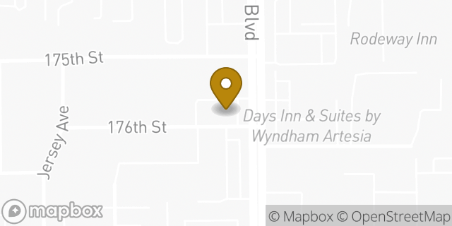 Map showing the location of McDonald's in Artesia, CA 90701