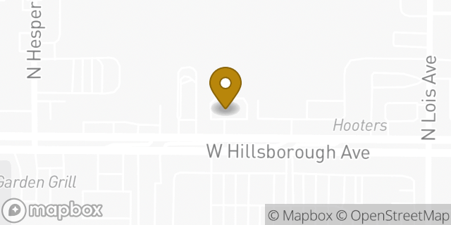 Map showing the location of Dunkin' in Tampa, FL 33614