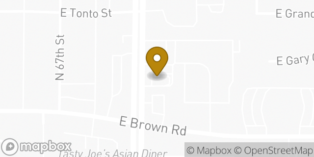 Map showing the location of Sonic Drive In in Mesa, AZ 85205