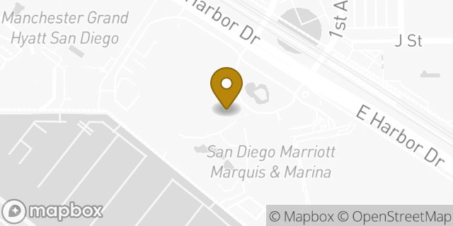 Map showing the location of Starbucks in San Diego, CA 92101