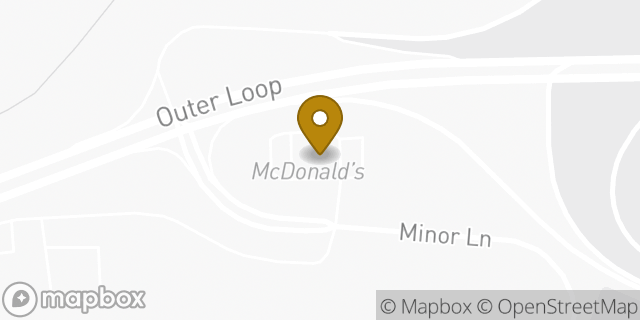 Map showing the location of McDonald's in Louisville, KY 40219