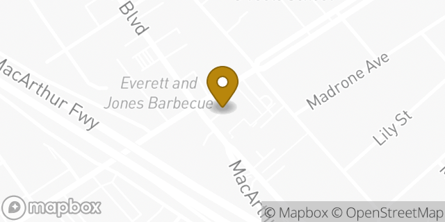 Map showing the location of Subway in Oakland, CA 94619