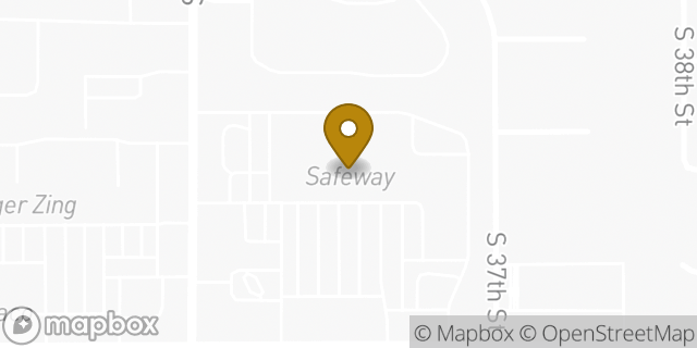Map showing the location of Safeway in Mesa, AZ 85206