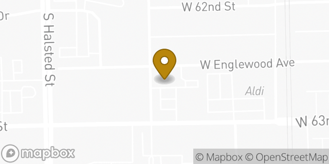 Map showing the location of Subway in Chicago, IL 60621