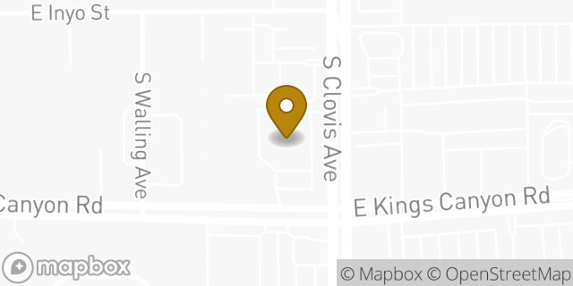Map showing the location of Walgreens in Fresno, CA 93727