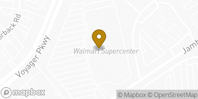 Map showing the location of Walmart in Colorado Springs, CO 80920