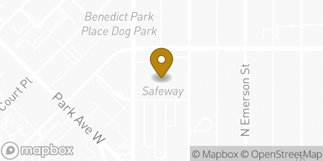 Map showing the location of Coinme in Denver, CO 80205