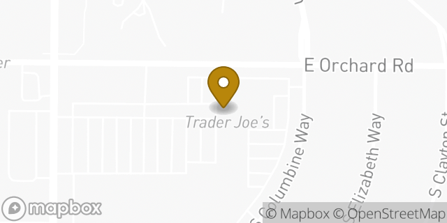 Map showing the location of Trader Joe's in Greenwood Village, CO 80121