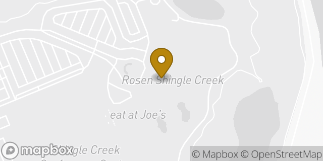 Map showing the location of Alamo Rent A Car in Orlando, FL 32819