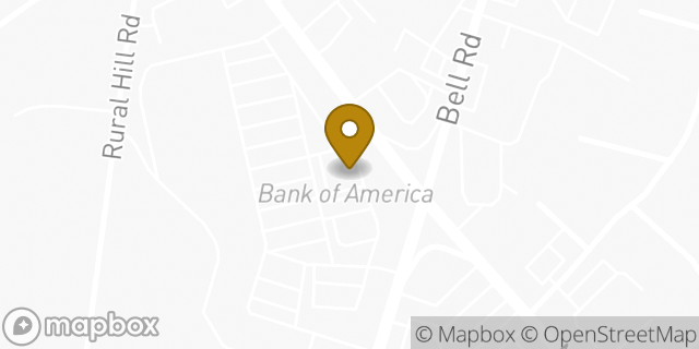 Map showing the location of Bank Of America in Nashville, TN 37217