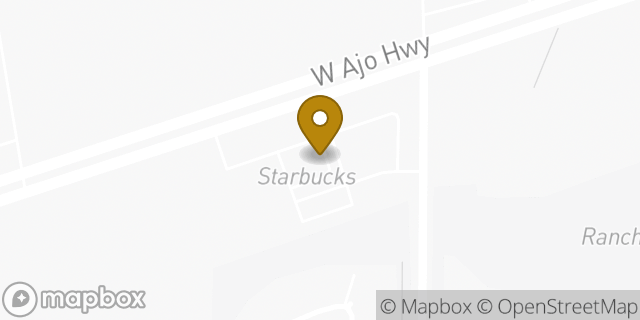 Map showing the location of Starbucks in Tucson, AZ 85757