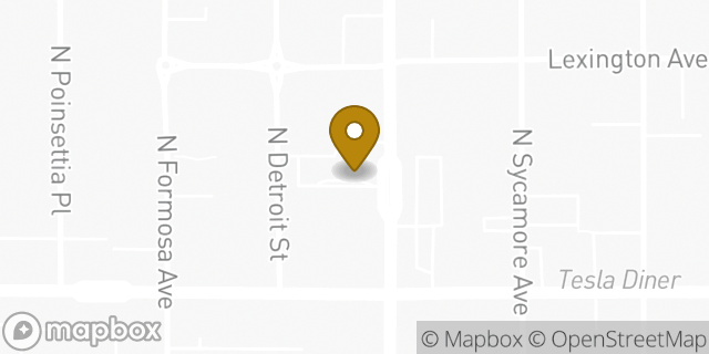 Map showing the location of McDonald's in West Hollywood, CA 90038