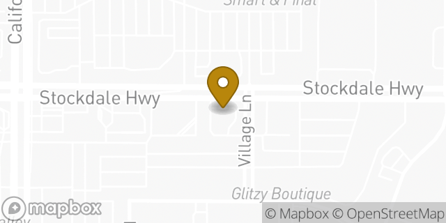 Map showing the location of Starbucks in Bakersfield, CA 93309
