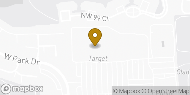 Map showing the location of Target in Miami, FL 33174