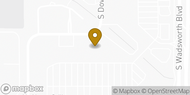 Map showing the location of FedEx ShipSite in Littleton, CO 80123