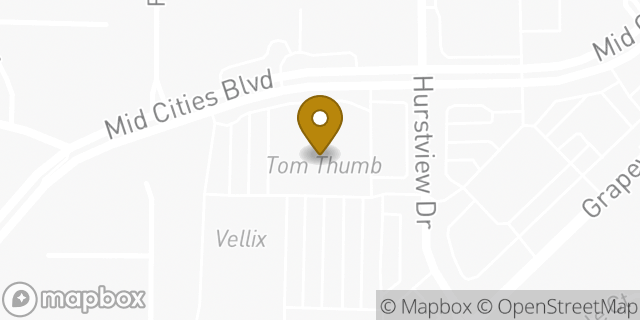 Map showing the location of Coinme in Hurst, TX 76054