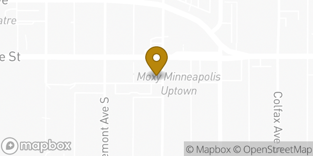 Map showing the location of Allina Health Uptown Clinic in Minneapolis, MN 55408