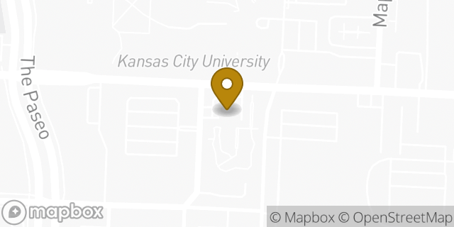 Map showing the location of 7-Eleven in Kansas City, MO 64106