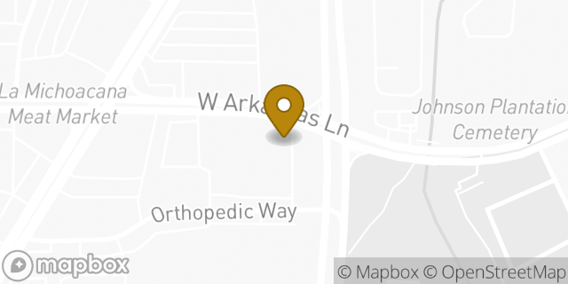 Map showing the location of Chase Bank in Arlington, TX 76013