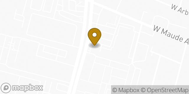 Map showing the location of Starbucks in Sunnyvale, CA 94085