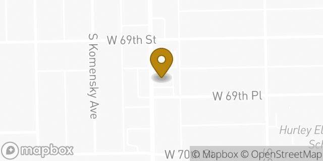 Map showing the location of Baskin-Robbins in Chicago, IL 60629