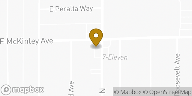 Map showing the location of Subway in Fresno, CA 93728