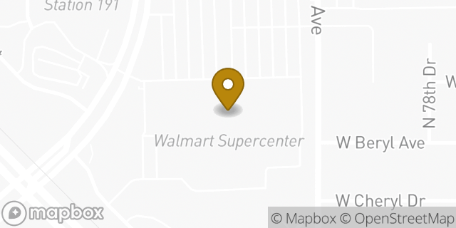 Map showing the location of Walmart in Peoria, AZ 85345