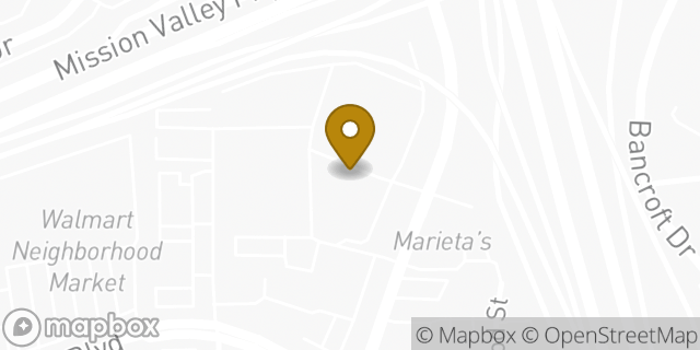 Map showing the location of Sedano Ford in La Mesa, CA 91942