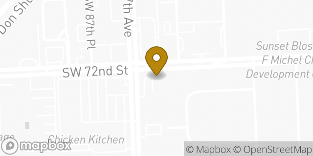 Map showing the location of Starbucks in Miami, FL 33143