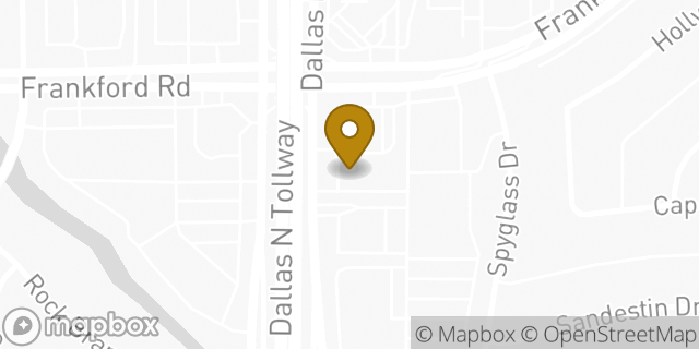 Map showing the location of Whataburger in Dallas, TX 75287