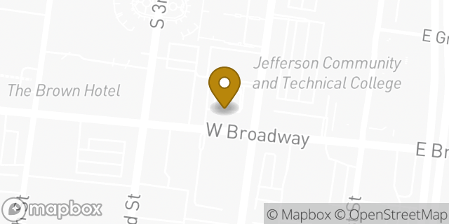 Map showing the location of McDonald's in Louisville, KY 40202