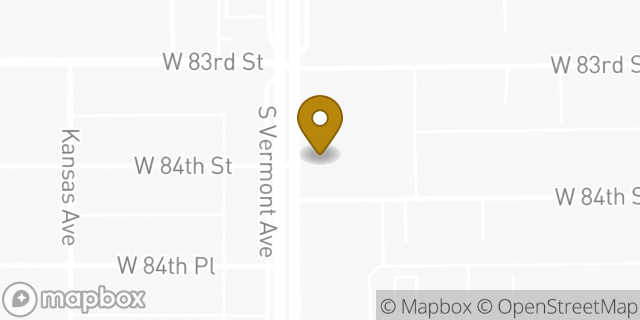 Map showing the location of Subway in Los Angeles, CA 90044