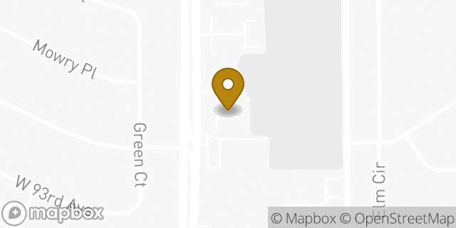 Map showing the location of Amazon Locker - Gair in Federal Heights, CO 80260