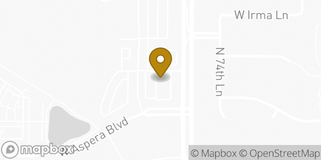 Map showing the location of Starbucks in Glendale, AZ 85308
