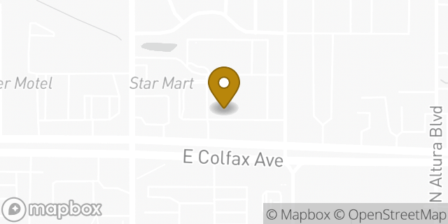 Map showing the location of Chase Bank in Aurora, CO 80011