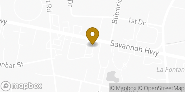 Map showing the location of Dunkin' in Charleston, SC 29407