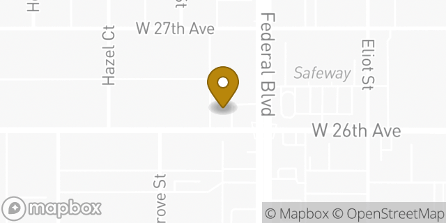 Map showing the location of Amazon Locker - Opal in Denver, CO 80211