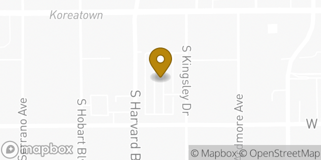 Map showing the location of Avis in Los Angeles, CA 90010