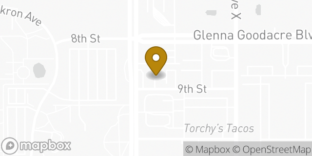 Map showing the location of Papa Johns Pizza in Lubbock, TX 79401