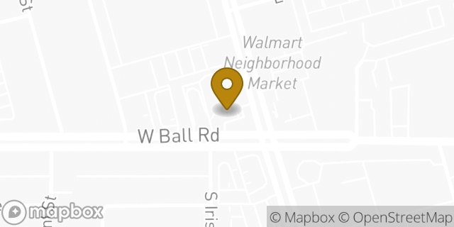 Map showing the location of Amazon Locker - Fanfare in Anaheim, CA 92805