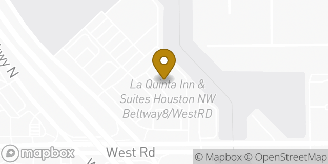 Map showing the location of La Quinta Inn and Suites by Wyndham Houston NW Beltway 8 West RD in Houston, TX 77064