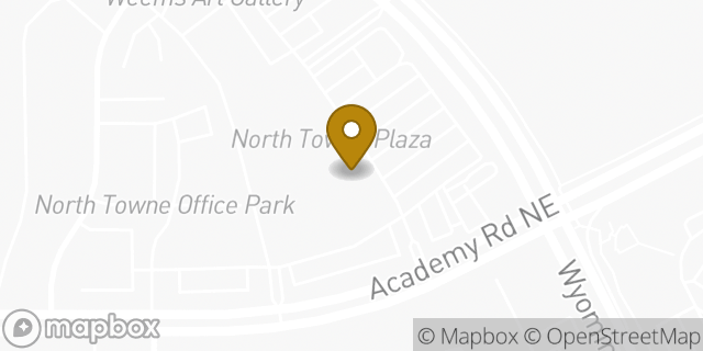 Map showing the location of Whole Foods Market in Albuquerque, NM 87109