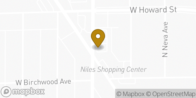 Map showing the location of Baskin-Robbins in Niles, IL 60714