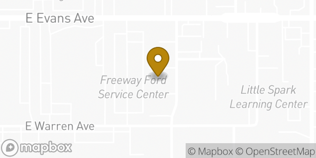 Map showing the location of Jack In The Box in Denver, CO 80222