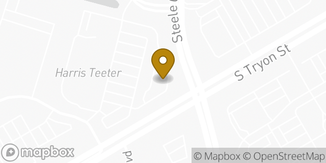 Map showing the location of Bank of America in Charlotte, NC 28278