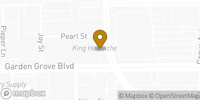 Map showing the location of AutoZone in Garden Grove, CA 92840
